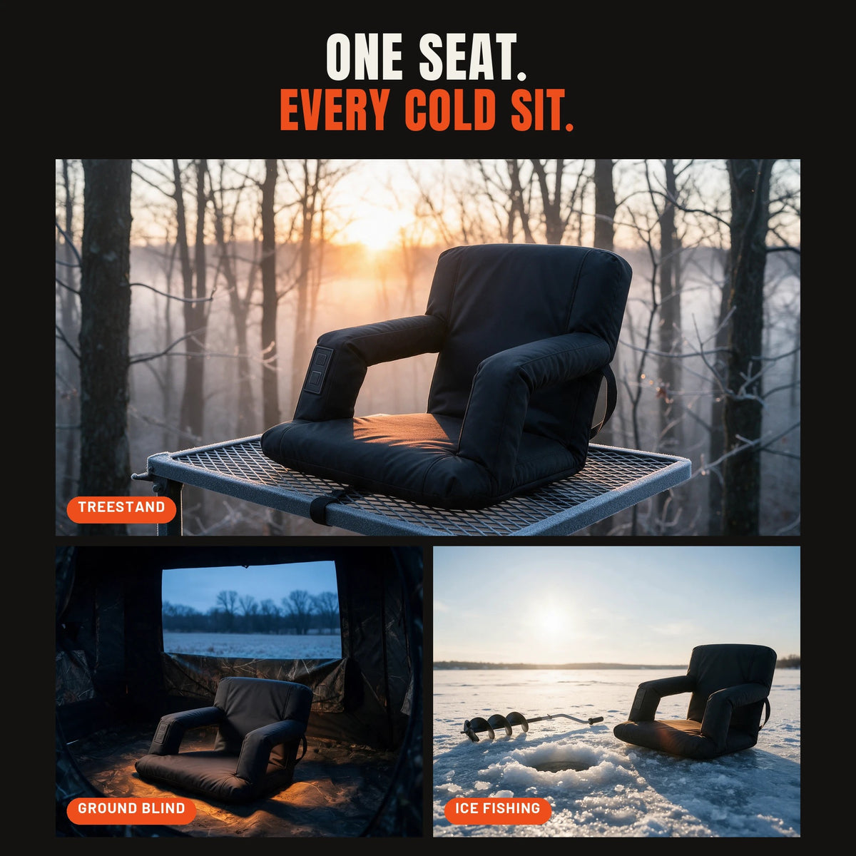 BlindWarm in a treestand, ground blind and on the ice
