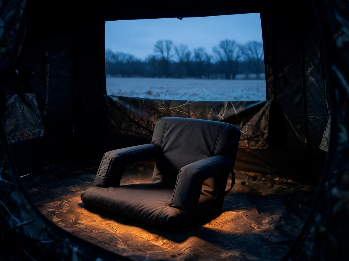 BlindWarm on a treestand at sunrise